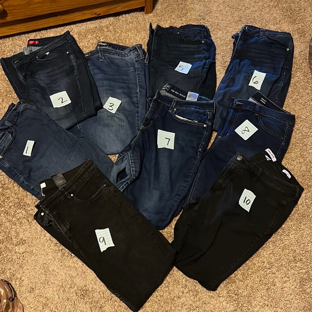 Jeans size 14 let me know what ones you want to see more of. I can bundle!